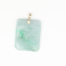 Load image into Gallery viewer, 2101468E-Hand-Carved-Dog-Translucent-Jade-14k-Gold-Pendant