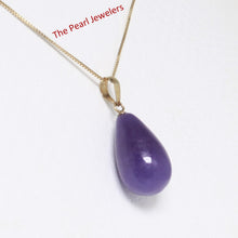 Load image into Gallery viewer, 2101472-Raindrop-Lavender-Jade-14k-Gold-Pendant-Necklace