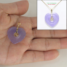Load image into Gallery viewer, 2101502-14k-Gold-Joy-Heart-Shaped-Lavender-Jade-Love-Pendant-Necklace