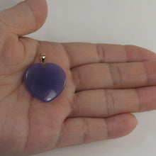 Load image into Gallery viewer, 2101512-Beautify-14k-Gold-Cabochon-Love-Heart-Lavender-Jade-Pendant-Necklace