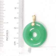 Load image into Gallery viewer, 2101523-14k-Gold-Disc-Dount-Green-Jade-Pendant-Necklace