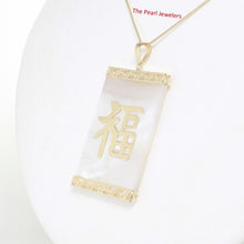 Load image into Gallery viewer, 2101780-Beautiful-Genuine-Mother-of-Pearl-14k-GOOD-LUCK-Pendant-Necklace