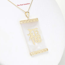 Load image into Gallery viewer, 2101780-Beautiful-Genuine-Mother-of-Pearl-14k-GOOD-LUCK-Pendant-Necklace