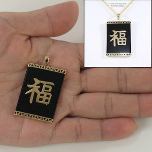 2101781-14k-GOOD-LUCK-Beautiful-Black-Onyx-Oriental-Pendant-Necklace