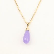 Load image into Gallery viewer, 2102132-Lavende-Jade-14k-Solid-Yellow-Gold-Pendant-Necklace