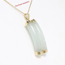 Load image into Gallery viewer, 2109916-14k-Double-Curve-Natural-Celadon-Green-Jadeite-Pendant-Necklace