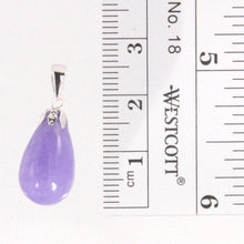 Load image into Gallery viewer, 2110027-14k-White-Gold-Hand-Craved-Raindrop-Lavender-Jade-Pendant