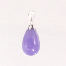Load image into Gallery viewer, 2110027-14k-White-Gold-Hand-Craved-Raindrop-Lavender-Jade-Pendant