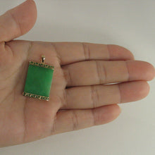 Load image into Gallery viewer, 2121043-14k-Solid-Gold-Greek-Key-Green-Jade-Board-Pendant
