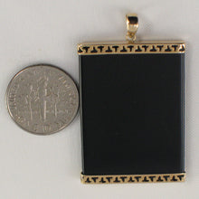 Load image into Gallery viewer, 2121781-14k-Yellow-Solid-Gold-Rectangle-Black-Onyx-Board-Pendant