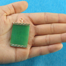 Load image into Gallery viewer, 2121783-Board-Green-Jade-14k-Yellow-Solid-Gold-Pendant