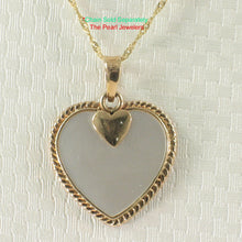 Load image into Gallery viewer, 2130480-14k-Gold-Heart-Love-Mother-of-Pearl-Pendant-Necklace