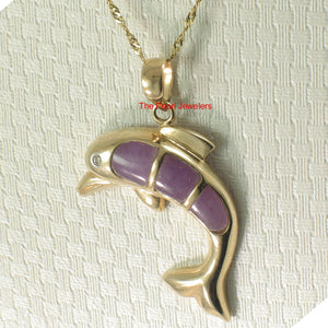 2187402-Elegant-Beautiful-Lavender-Jade-Hand-Carved-Dolphin-14k-Pendant-Necklace