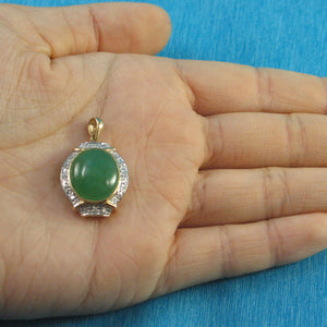 2187603-Beautiful-14k-Gold-Diamonds-Cabochon-Green-Jade-Pendant-Necklace