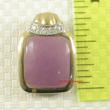 Load image into Gallery viewer, 2188202-Unique-14k-Gold-Diamond-Cabochon-Lavender-Jade-Pendant-Necklace