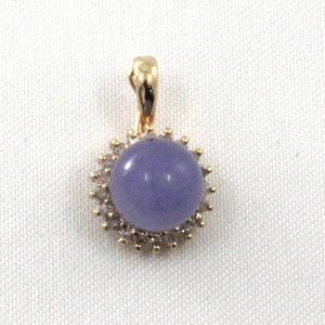 2189992-14k-Yellow-Solid-Gold-Surrounded-Diamonds-Lavender-Jade-Pendant