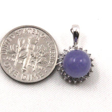 Load image into Gallery viewer, 2189997-14k-White-Gold-Surrounded-Diamonds-Lavender-Jade-Pendant