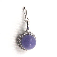 Load image into Gallery viewer, 2189997-14k-White-Gold-Surrounded-Diamonds-Lavender-Jade-Pendant