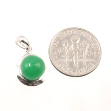 Load image into Gallery viewer, 2198678-14k-White-Solid-Gold-Green-Jade-Pendant