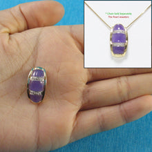 Load image into Gallery viewer, 2199502-14k-Gold-Diamond-Cabochon-Lavender-Jade-Pendant-Necklace