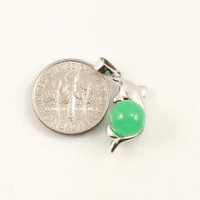 Load image into Gallery viewer, 2199838-14k-White-Solid-Gold-Green-Jade-Pendant