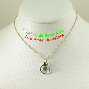 2200103-Unique-Genuine-Emerald-Diamonds-Pendant-Two-Tone-14kt-Solid-Gold