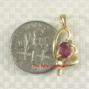 2200112-14k-Yellow-Solid-Gold-Heart-Genuine-Oval-Ruby-Pendant