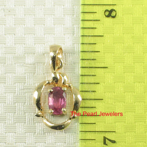 2200142-14k-Yellow-Soli- Gold-Oval-Genuine-Red-Ruby-Unique-Pendant