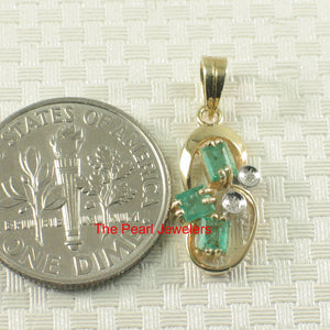 2200203-Unique-Natural-Green-Emerald-Diamonds-Pendant-14kt-Yellow-Solid-Gold