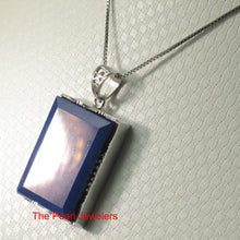 Load image into Gallery viewer, 9220024-Sterling-Silver-Rectangle-Blue-Lapis-Lazuli-Pendant-Necklace