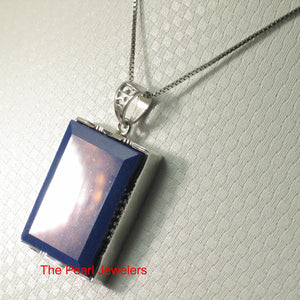 9220024-Sterling-Silver-Rectangle-Blue-Lapis-Lazuli-Pendant-Necklace