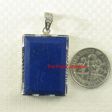 Load image into Gallery viewer, 9220024-Sterling-Silver-Rectangle-Blue-Lapis-Lazuli-Pendant-Necklace