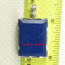 Load image into Gallery viewer, 9220024-Sterling-Silver-Rectangle-Blue-Lapis-Lazuli-Pendant-Necklace