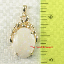 Load image into Gallery viewer, 2200360-14k-Yellow-Solid-Gold-Oval-Genuine-Australia-Opal-Pendant