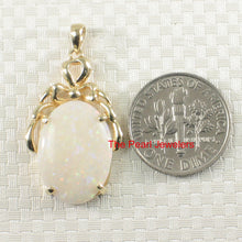Load image into Gallery viewer, 2200360-14k-Yellow-Solid-Gold-Oval-Genuine-Australia-Opal-Pendant