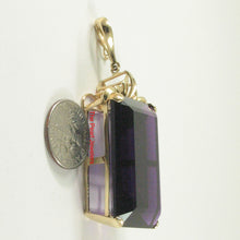 Load image into Gallery viewer, 2300012-14k-Solid-Gold-Baguette-Purple-Amethyst-Enhancer-Pendants