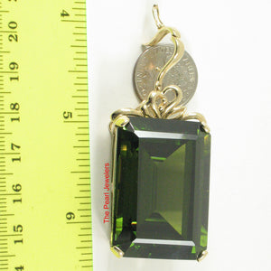 2300014-Baguette-Cut-Green-Peridot-14k-Solid-Yellow-Gold-Enhancer-Pendants