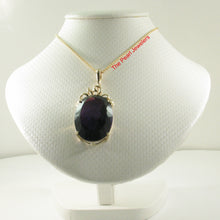 Load image into Gallery viewer, 2300015-Oval-Cut-Purple-Amethyst-14k-Solid-Yellow-Gold-Enhancer-Pendants