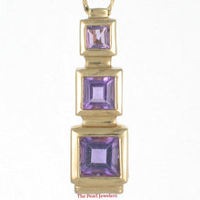 Load image into Gallery viewer, 2300061-14k-Solid-Yellow-Gold-Genuine-Natural-Purple-Amethyst-Pendants