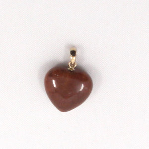 2300133-Lovely-14k-Solid-Yellow-Gold-Genuine-Brown-Agate-Heart-Pendant-Necklace