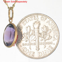 Load image into Gallery viewer, 2300291-Genuine-Natural-Purple-Amethyst-Bezel-Pendant-14kt-Solid-Yellow-Gold