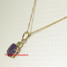 Load image into Gallery viewer, 2300302-14k-Solid-Yellow-Gold-Genuine-Natural-Purple-Amethyst-Pendant