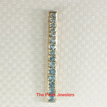 Load image into Gallery viewer, 2300371-14k-Solid-Yellow-Gold-Fifteen-Stone-Graduated-Blue-Topaz-Pendant