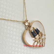 Load image into Gallery viewer, 2300551-14k-Yellow-Gold-Sapphire-Yacht-Heart-M.O.P-Sapphire-Pendant