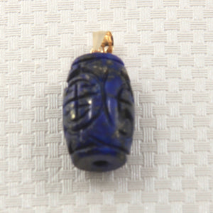 2301090-Dome-Carving-Natural-Blue-Lapis-Lazuli-14kt-Solid-Yellow-Gold-Pendant