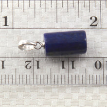 Load image into Gallery viewer, 2301105-Column-Carving-Natural-Blue-Lapis-Lazuli-14kt-Solid-White-Gold-Pendant