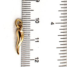 Load image into Gallery viewer, 2400033-3D-Hollow-Italian-Horn-14k-Yellow-Gold-Charm