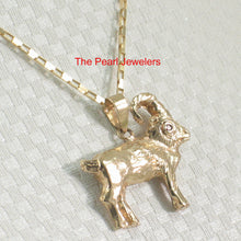 Load image into Gallery viewer, 2400054-Handcrafted-Chinese-Zodiac-Signs-Goat-Ruby-Eye-14k-Pendant-Charm