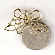 Load image into Gallery viewer, 2400068-14k-Gold-Diamond-Cut-Butterfly-Pendant-Charm