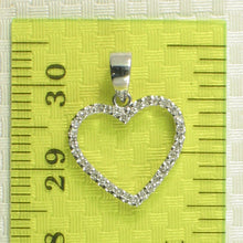 Load image into Gallery viewer, 2400365-Simple-Beautiful-Love-Heart-14k-White-Gold-Diamonds-Pendant